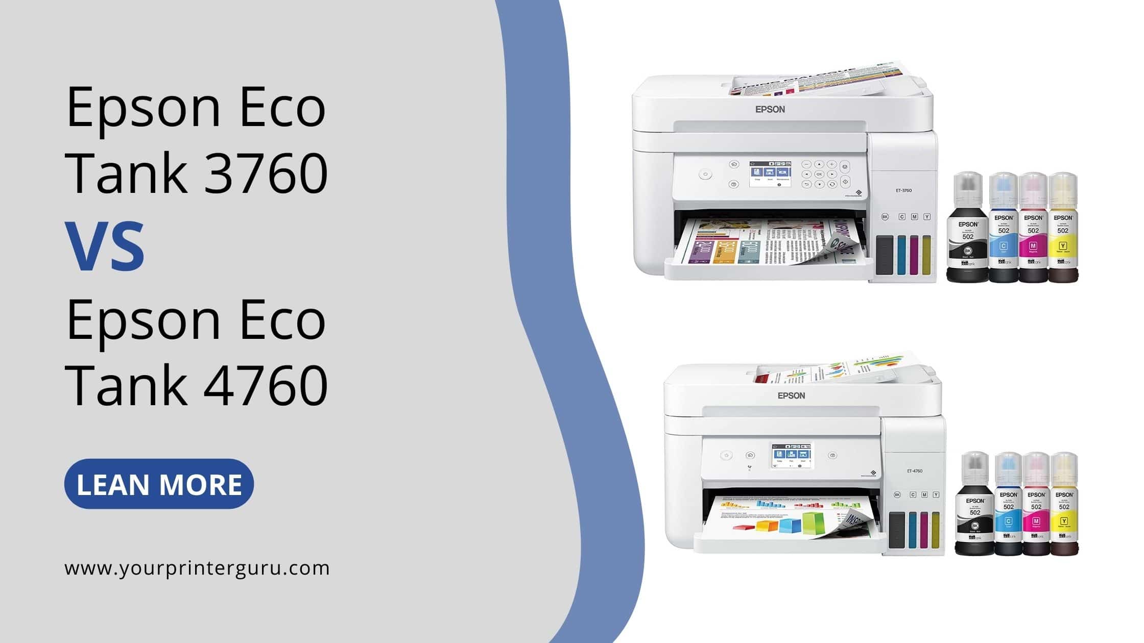 Read more about the article Epson Eco Tank 3760 vs 4760- Which One Is the Better?
