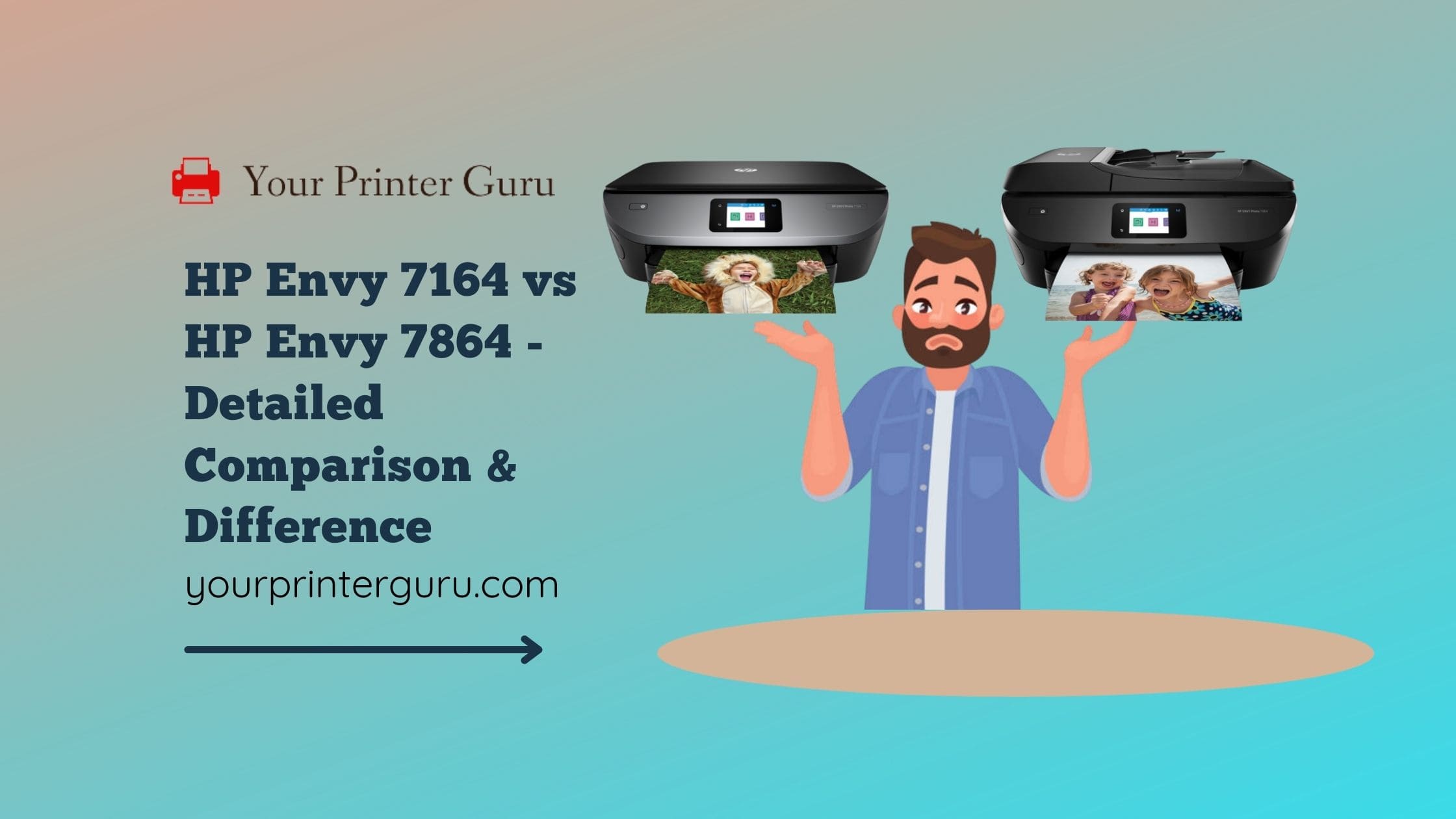 Read more about the article HP Envy 7164 vs HP Envy 7864 – Detailed Comparison & Difference
