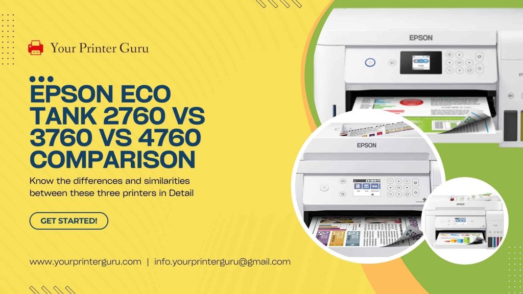 Epson Eco Tank 2760 vs 3760 vs 4760