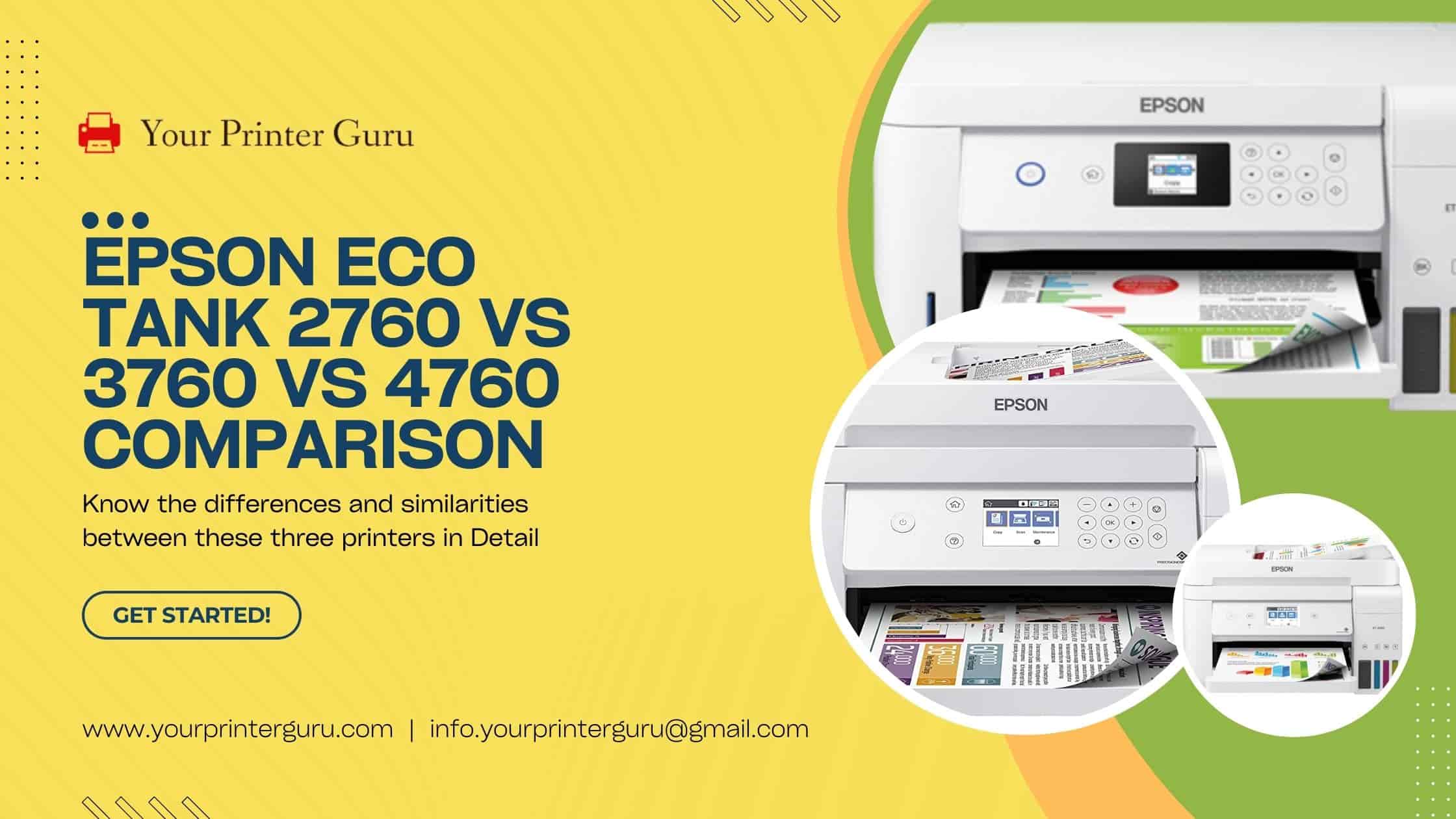 Read more about the article Epson Eco Tank 2760 vs 3760 vs 4760 Detailed Comparison