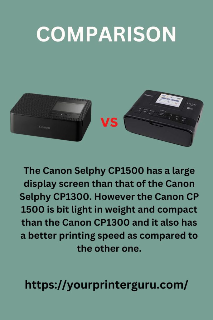 Canon SELPHY CP1300 vs CP1500: Which Photo Printer is Better? — Eightify