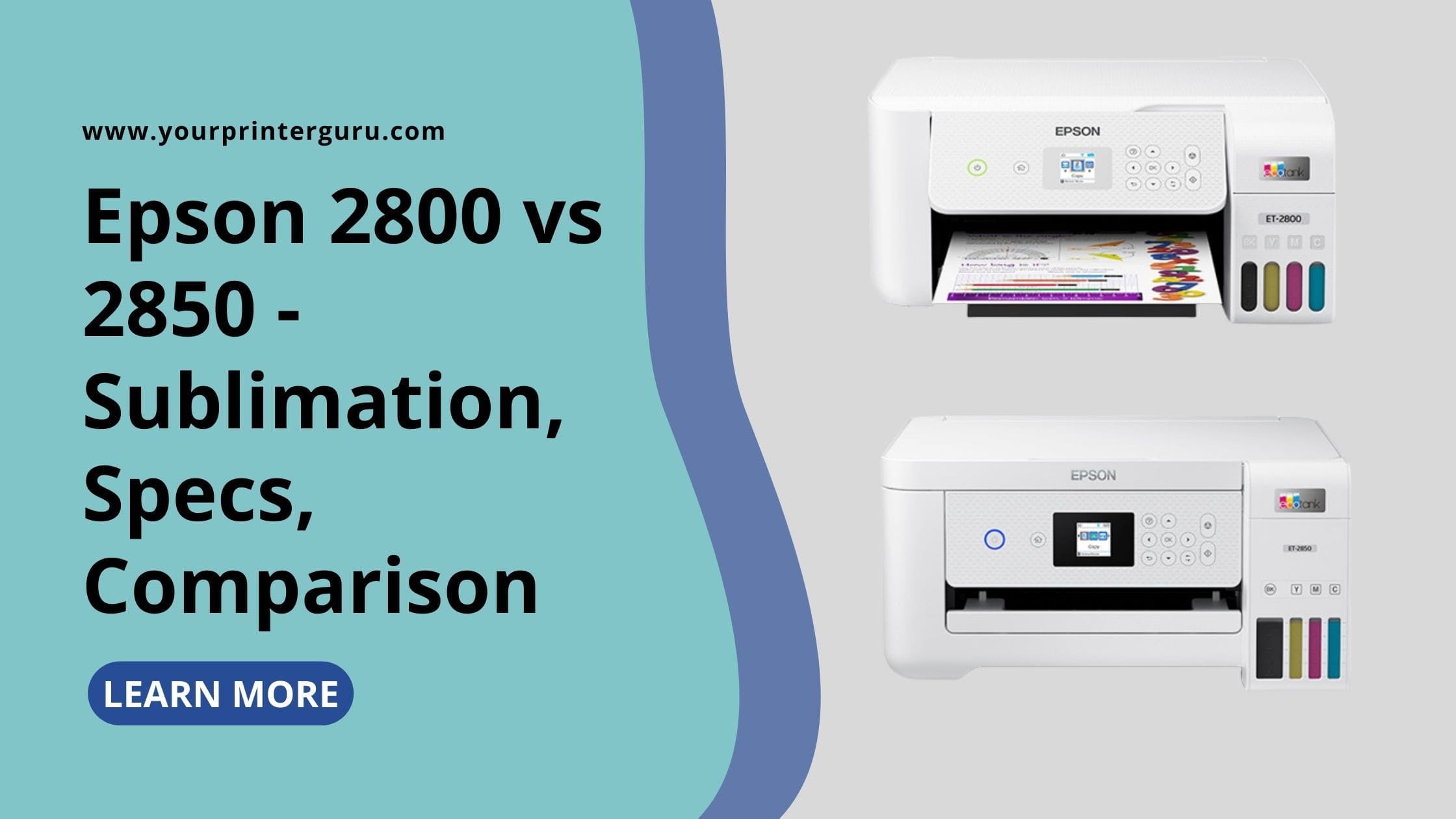 Read more about the article Epson 2800 vs 2850 – Sublimation, Specs, Comparison