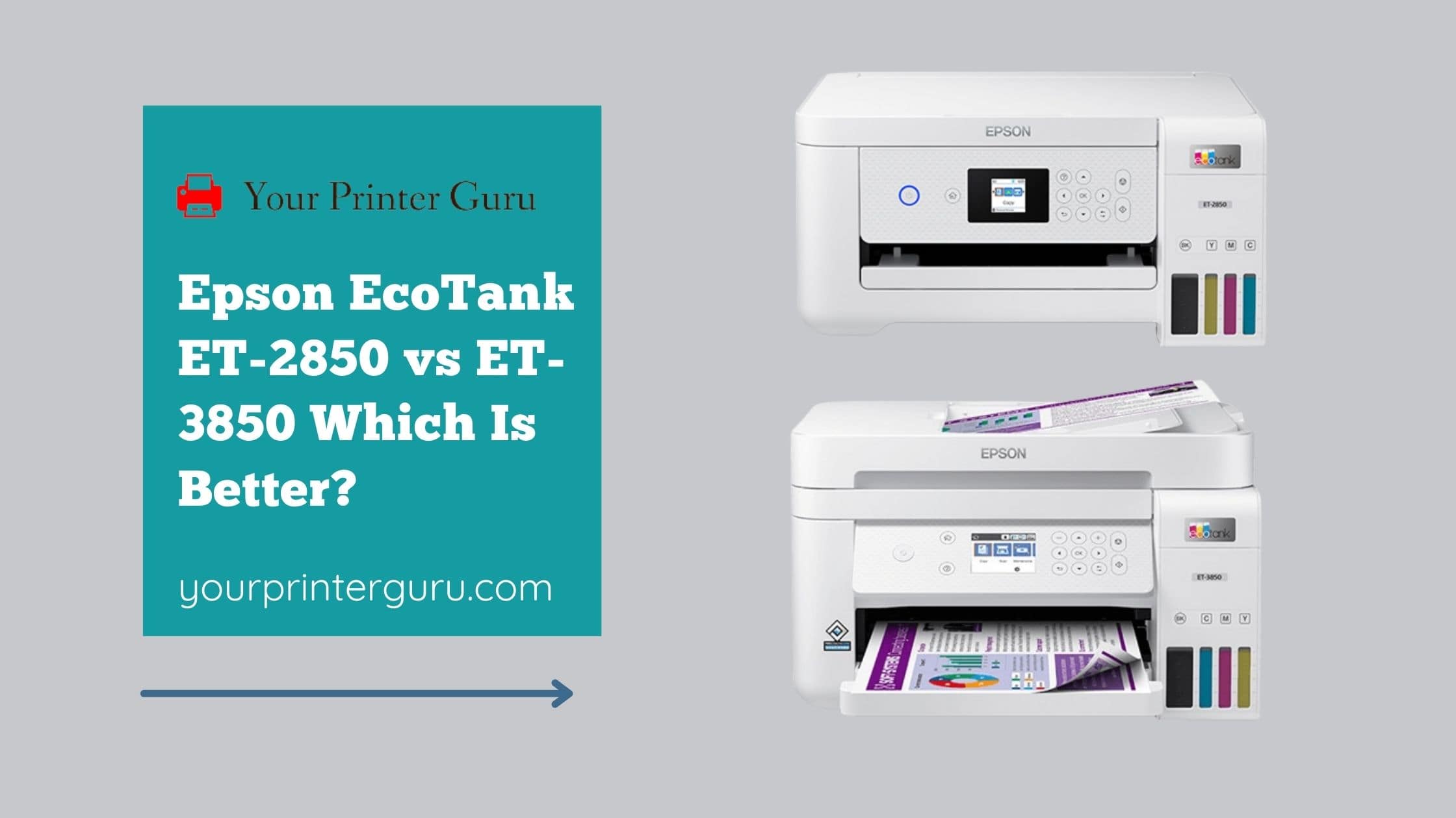 Read more about the article Epson EcoTank ET-2850 vs ET-3850 | Comparison, Which Is Better?