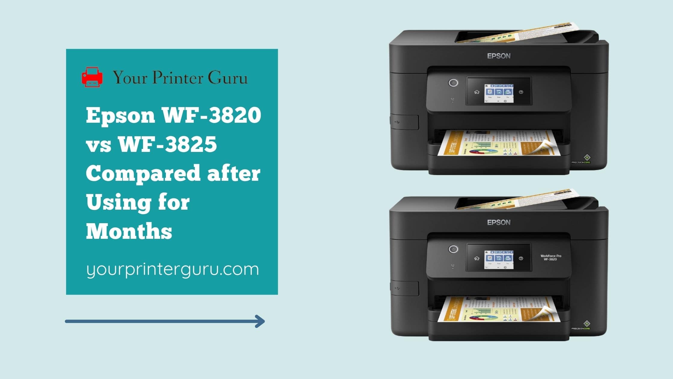 Read more about the article Epson WF-3820 vs WF-3825 | Compared after Using for Months